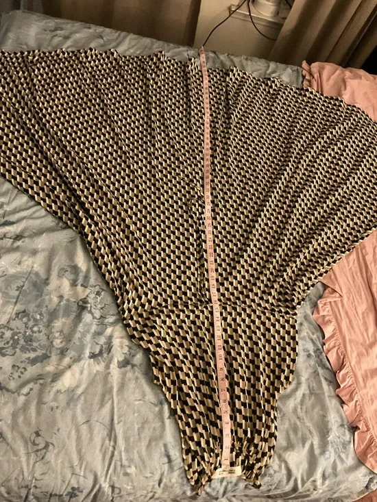 Diane Von Furstenberg SALLY SQUARE SHIFT Black and Cream Geometric Maxi Dress 👗 - Picture 15 of 15